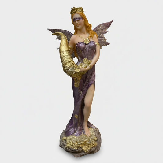 Estatua Abundia Con Alas 28 Cm Resina. by ARTICULOS ESOTERICOS LETY