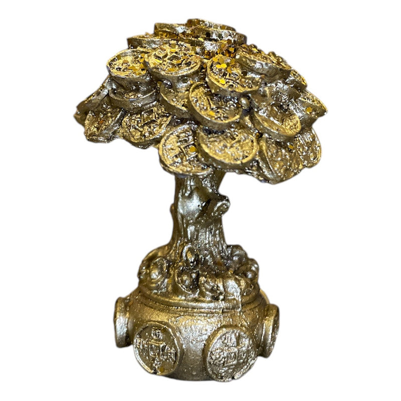 Árbol De Monedas 7cm Figura De Resina Para La Abundancia Dorado by Erenesto resina