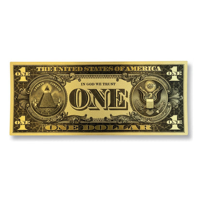 Billete Dorado Diferentes Denominaciones Plastificados 1 Dolar Piramide by HEREJE
