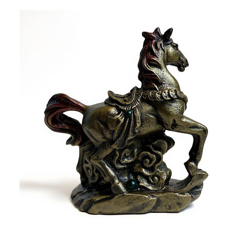 Caballo Del Año Chino 12.5x11x4cm Dorado by HEREJE