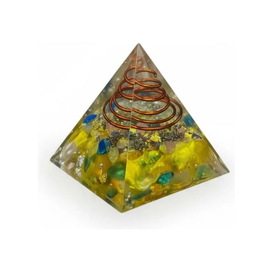 Piramide Orgonita 4 Cm De Altura Amarillo by HEREJE