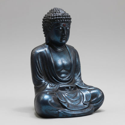 Buda Sentado 11cm Azul Figura De Resina by ARTICULOS ESOTERICOS LETY
