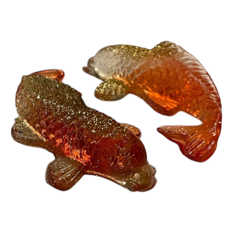 Carpa, Ajowana, Pez De Abundancia Escultura Resina Cristal by HEREJE