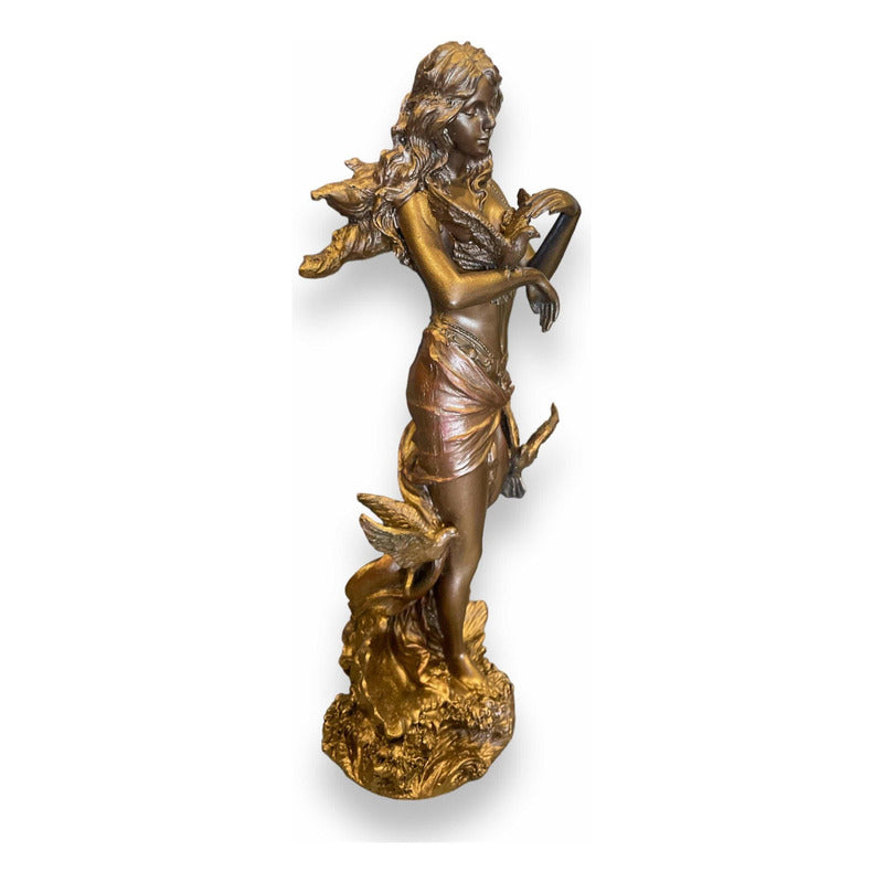Afrodita, Venus Diosa Figura De Resina Tipo Bronce 26.5x9.5 Bronce by HEREJE
