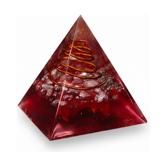 Piramide Orgonita 4 Cm De Altura Rojo by HEREJE