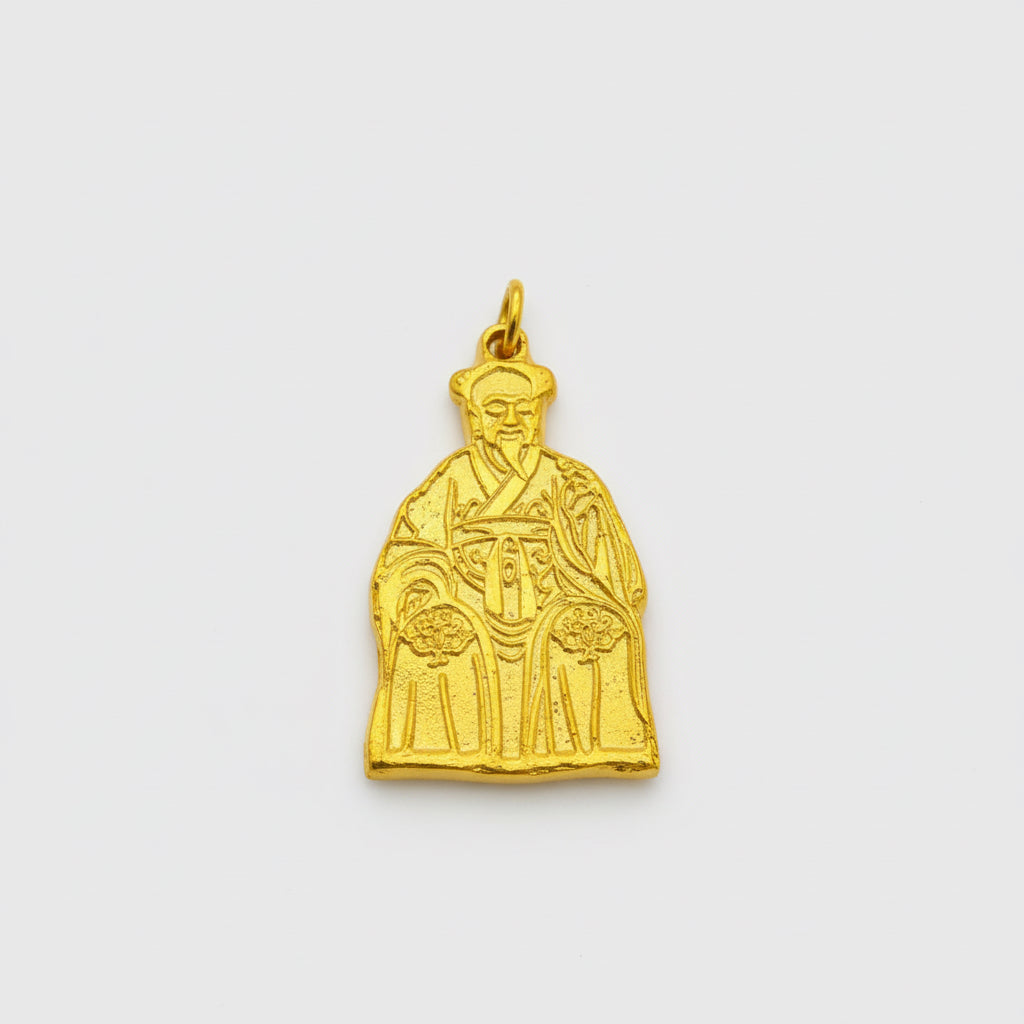 Gran Duque General Yan Xin Feng Shui Amuleto Baño Oro 3.5cm by HEREJE