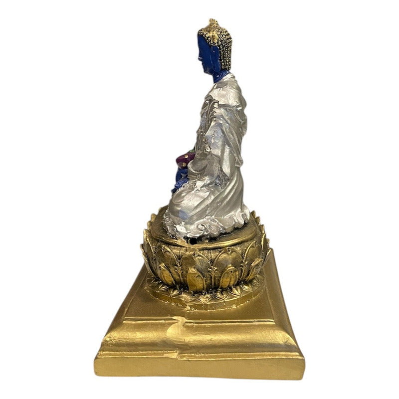 Buda De La Salud Y Meditación 15 Cm Escultura De Resina by HEREJE