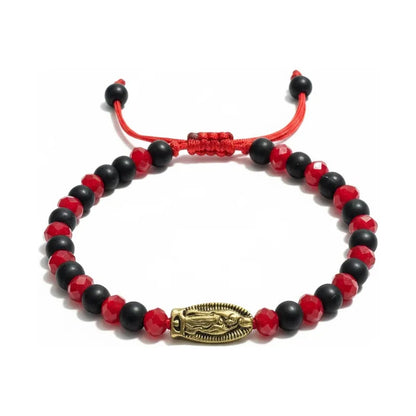 Pulsera Virgen De Guadalupe O San Judas Hilo Rojo Ajustable Virgen 7 Cm by HEREJE