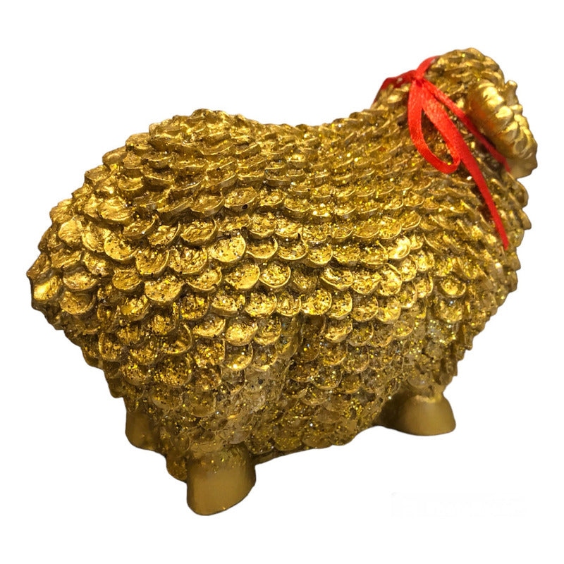 Borrego Abundancia Cimarrón Dorado 10.5 Cm Resina by HEREJE