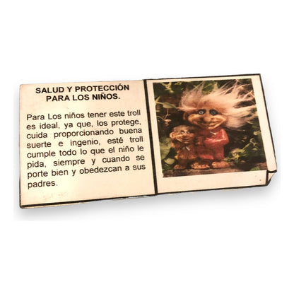 Troll Salud Y Protección Para Los Niños + Comedero 9cm Fig. Rosa Morado by HEREJE