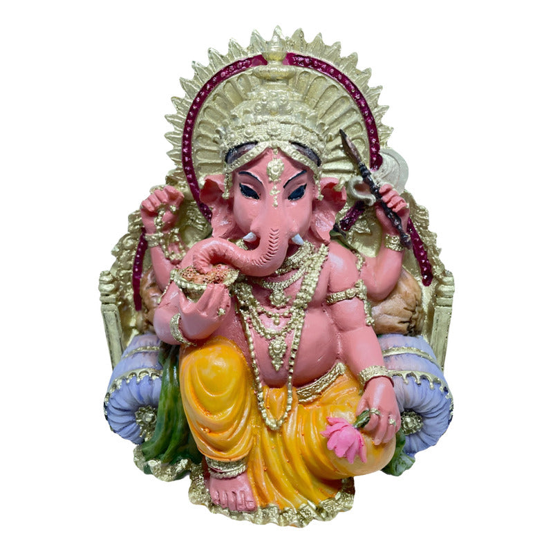 Estatua Ganesh Trono Resina 14 Cm. by HEREJE