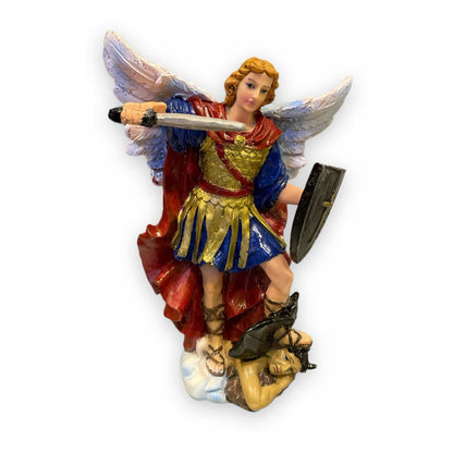 San Miguel Arcangel Escultura Resina Hecho A Mano 16x9x5cm Variado by ARTICULOS ESOTERICOS LETY