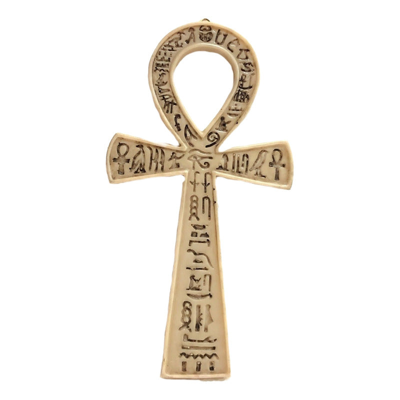 Cruz Egipcia Ankh Resina Nacional Pintada A Mano 18 Cm by ARTICULOS ESOTERICOS LETY