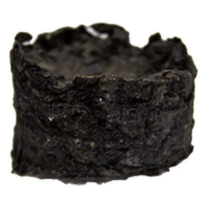 Trozo de carbón vegetal artesanal HEREJE, pieza nueva, negro y compacto