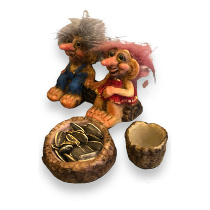 Troll Novios + Comederos 7 Cm Figura En Resina Nacional Azul/rojo by HEREJE