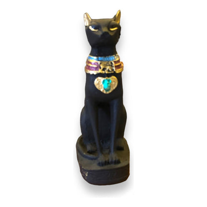 Gato Egipcio 14.5cm Figura De Resina Negro by HEREJE