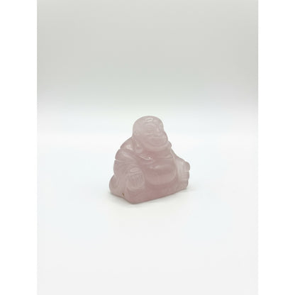 Escultura De Cuarzo Rosa Con Forma De Buda Rosa by HEREJE