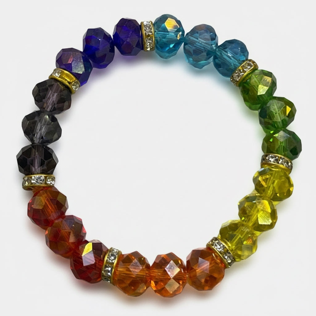 Pulcera 7 Chakras En Cristal Variado 10 Cm by HEREJE