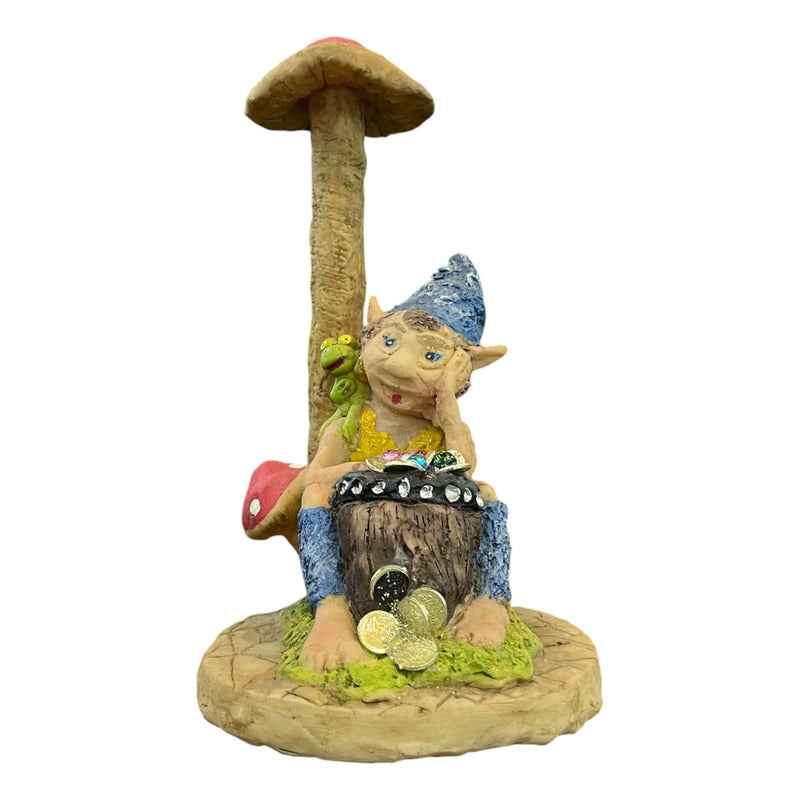 Duende De La Abundancia Figura Decorativa De Resina 20cm Variado