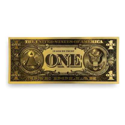 Billete Dorado Diferentes Denominaciones Plastificados 1 Dolar Piramide by HEREJE
