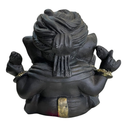Ganesh Estatua De Resina De 15 Cm De Altura Negro by HEREJE