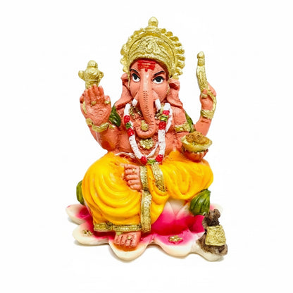 Ganesh Flor De Loto Figura En Resina Nacional by ARTICULOS ESOTERICOS LETY