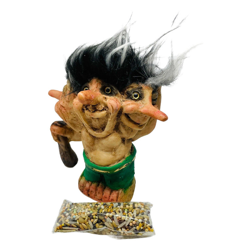 Troll Éxito 3 Cabezas + Semillas + Hoja Activación 10 Cm by HEREJE