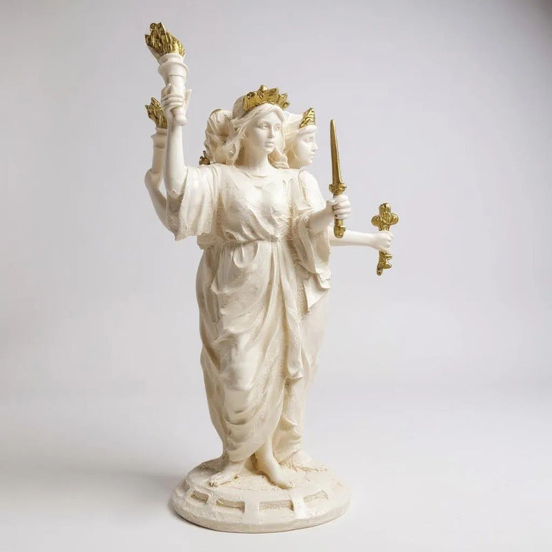 Estatua Hecate Triple Diosa Resina 21cm by HEREJE