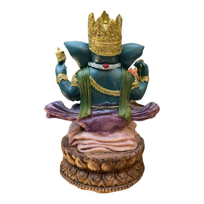 Ganesh Corona Flor De Listo Resina Nacional 16 Cm by HEREJE