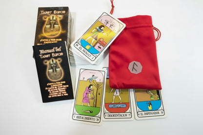 Tarot Egipcio + Instructivo + Amuleto + Morral Import 12.5cm by HEREJE