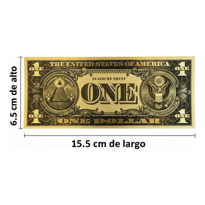 Billete Dorado Diferentes Denominaciones Plastificados 1 Dolar Piramide by HEREJE