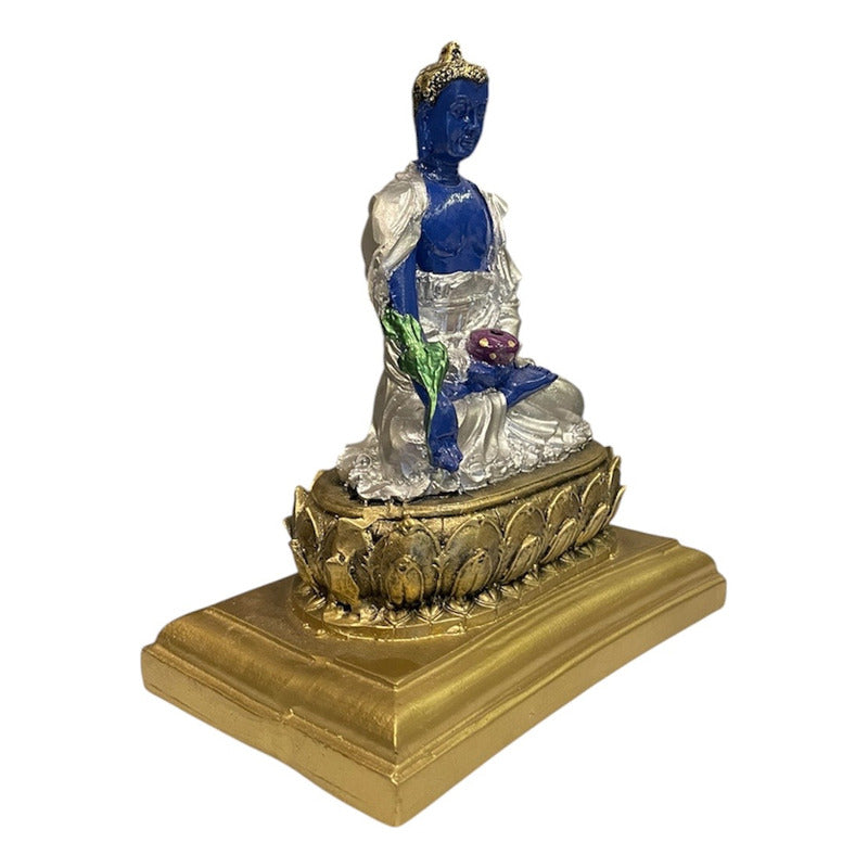 Buda De La Salud Y Meditación 15 Cm Escultura De Resina by HEREJE