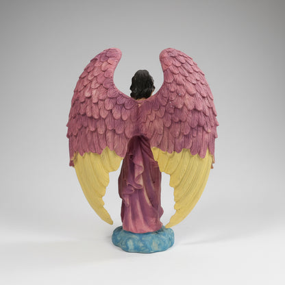 Metatron Arcangel En Resina Nacional Pintado Artesanal 23 Cm Morado by HEREJE