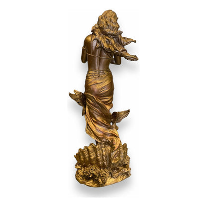 Afrodita, Venus Diosa Figura De Resina Tipo Bronce 26.5x9.5 Bronce by HEREJE