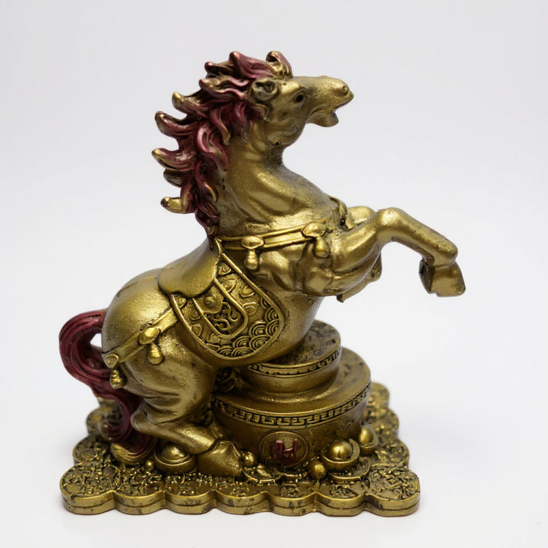 Caballo Del Año Chino Escultura De Resina 12x10x6cm by HEREJE