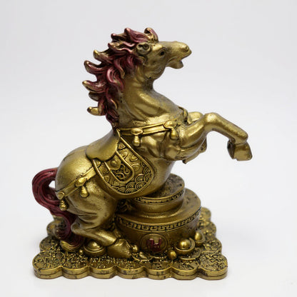 Caballo Del Año Chino Escultura De Resina 12x10x6cm by HEREJE