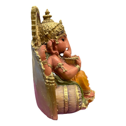 Estatua Ganesh Trono Resina 14 Cm. by HEREJE