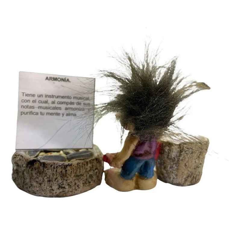 Troll Mini + Comedero + Semillas + Tarjeta Varios Modelos Armonia 5.5cm
