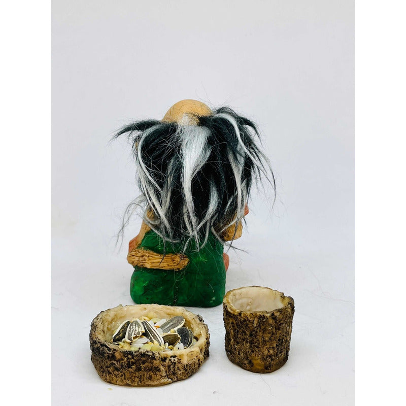 Troll Deseos + Comedero 10cm Figura De Resina Nacional Verde Oscuro by HEREJE