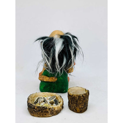 Troll Deseos + Comedero 10cm Figura De Resina Nacional Verde Oscuro by HEREJE