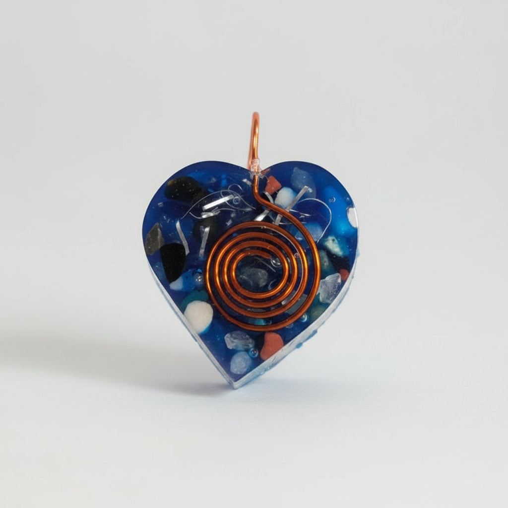 Orgonita Colgante Corazon Dije Amuleto Limpia La Energía by HEREJE