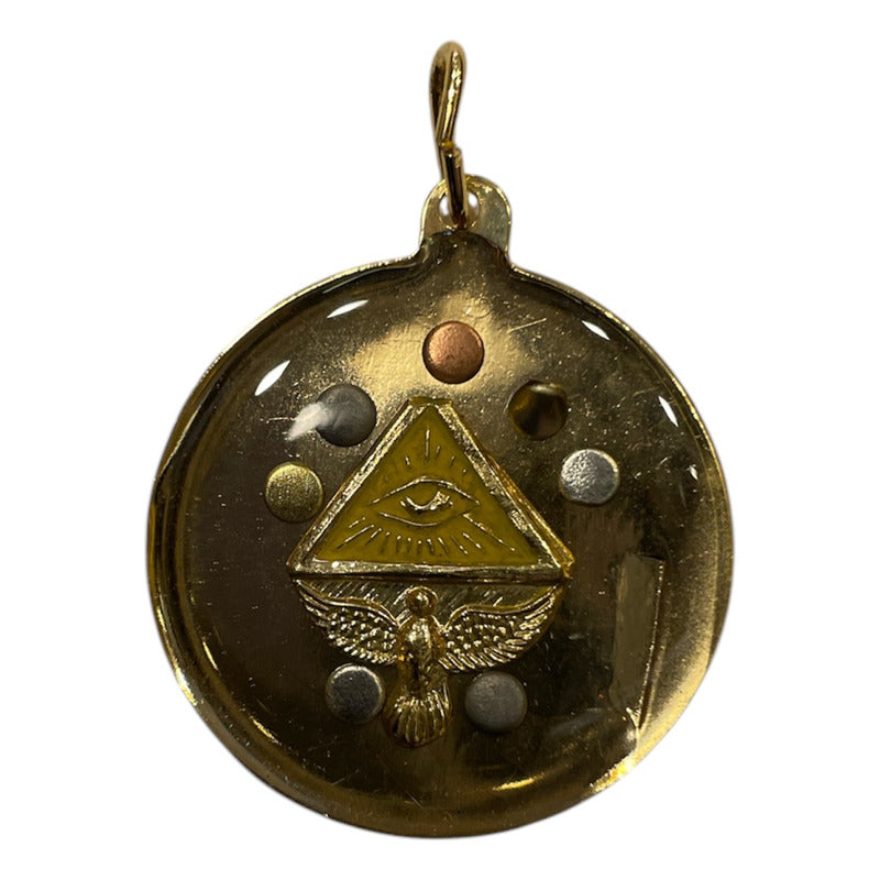 Exterminador Talisman Amulento Encapsulado Y Baño De Oro 3cm by ARTICULOS ESOTERICOS LETY