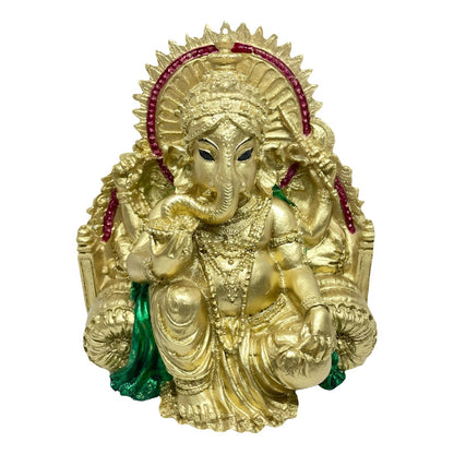 Estatua Ganesh Trono Resina 14 Cm. by HEREJE