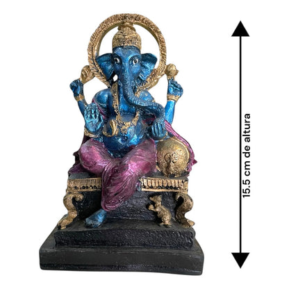 Escultura De Ganesh 15.5 Cm De Altura Azul by HEREJE
