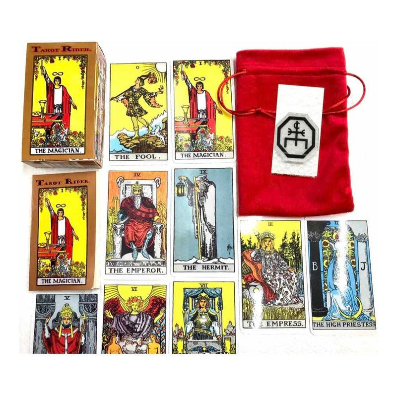 Tarot Rider + Instructivo + Amuleto + Morral Import. 12.5cm by HEREJE