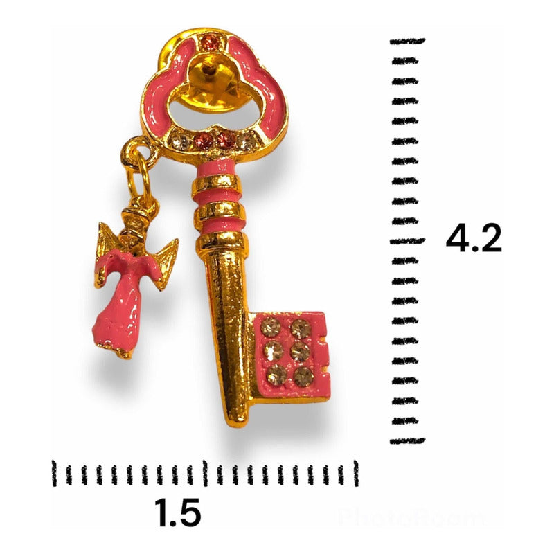 Arcangel Chamuel Prendedor 1.5x1.5x4.2 Rosa by HEREJE
