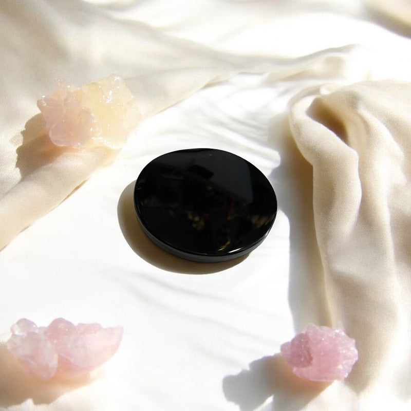 Espejo Redondo Hereje Obsidian Mirror 8cm Limpieza Espiritua S/n by HEREJE
