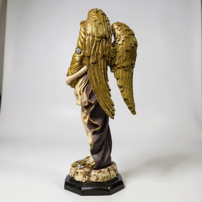 Angel De La Abundancia, Abundia Figura De Resina 30x12x10 Cm Dorado by HEREJE