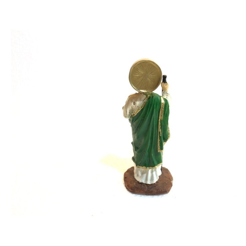 Figura San Judas Tadeo Resina 12.5cm Verde Con Blanco by HEREJE