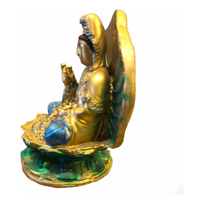 Kwan Yin Con Círculo Dorado by HEREJE